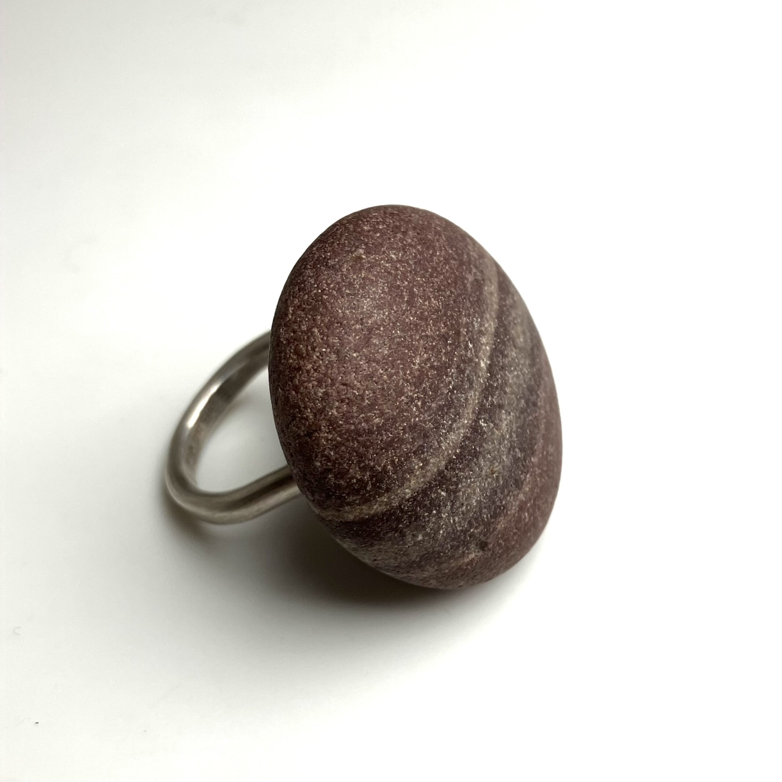 Ring silver med sten