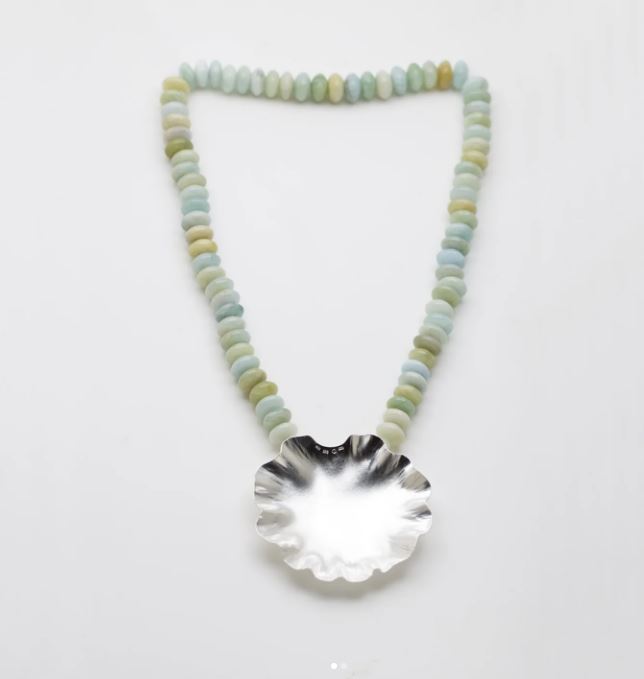 Halssmycke med akvamarin